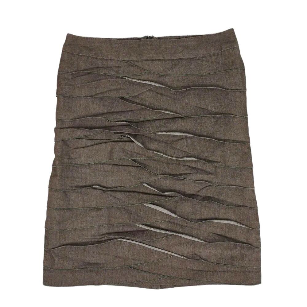 Lifestyle Attitude Larry Levine‎ Women's 8 Ruffle Layered Straight Pencil Skirt